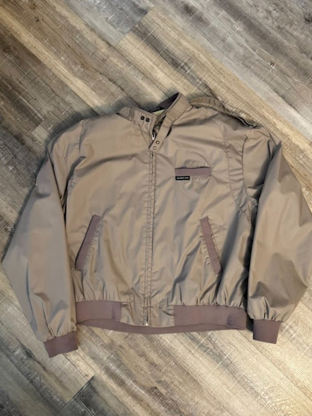 Members Only Men’s Taupe Lightweight Bomber Jacket Zip Front Size XL - Picture 6 of 11